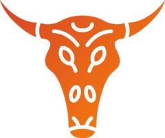 Bull Skull Icon Style vector