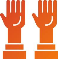 Hands Up Icon Style vector