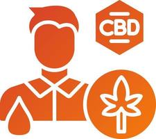 Cbd Oil Users Icon Style vector