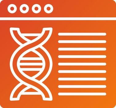 estilo de icono de bioinformática vector