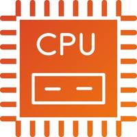 estilo de icono de cpu vector