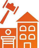 Real Estate Auction Icon Style vector