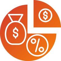 Dividends Icon Style vector