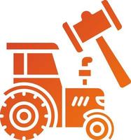 Machinery Auction Icon Style vector