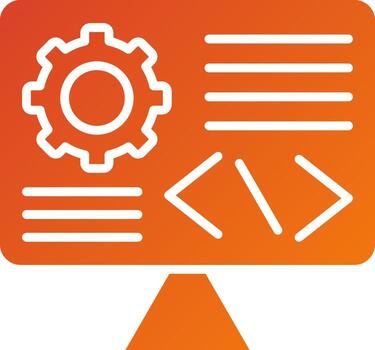 Custom Coding Icon Style vector