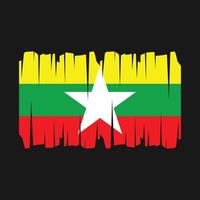 Myanmar Flag Vector