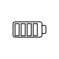 full battery icon. outline icon vector