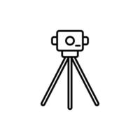 camera stick icon. outline icon vector