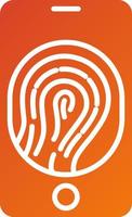 Mobile Lock Biometric Icon Style vector