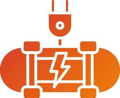 Electric Skateboard Icon Style vector