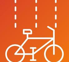 bicicleta carril icono estilo vector