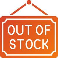 Out Of Stock Icon Style vector