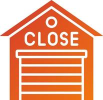 Warehouse Closed Icon Style vector