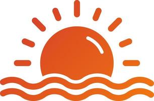 Sunset Icon Style vector