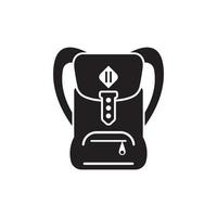 sencillo mochila icono, ilustración diseño modelo. vector