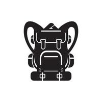 sencillo mochila icono, ilustración diseño modelo. vector