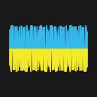 Ukraine Flag Brush Vector