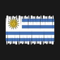 vector de pincel de bandera de uruguay