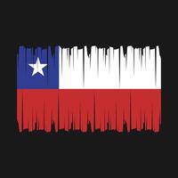 vector de pincel de bandera de chile