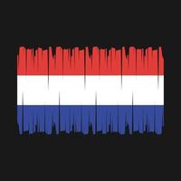 Netherlands Flag Brush Vector