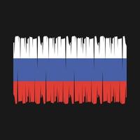 vector de pincel de bandera de rusia