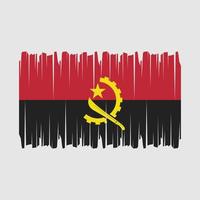 vector de pincel de bandera de angola