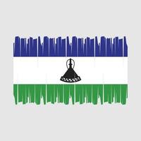 Lesotho Flag Brush Vector