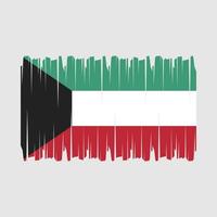 Kuwait Flag Brush Vector