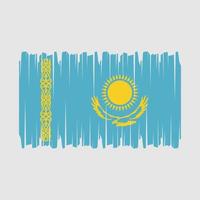 Kazakhstan Flag Brush Vector