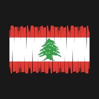 Lebanon Flag Brush Vector