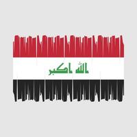 vector de pincel de bandera de irak