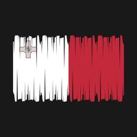 Malta Flag Brush Vector