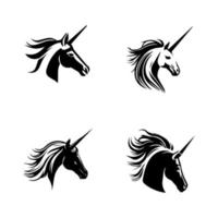 añadir un toque de magia a tu proyecto con nuestra unicornio logo silueta recopilación. mano dibujado con amar, estos ilustraciones son Por supuesto a traer un sentido de capricho y preguntarse vector