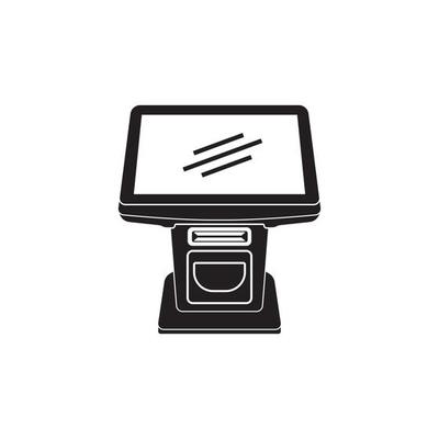 Cash register symbol icon, illustration design template.