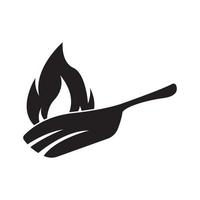 Teflon cooking utensil symbol icon, illustration design template. vector