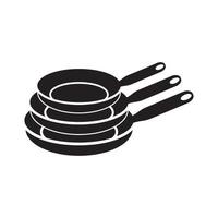 Teflon cooking utensil symbol icon, illustration design template. vector