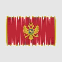 vector de cepillo de bandera de montenegro