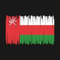 vector de pincel de bandera de oman