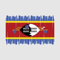 Swaziland Flag Brush Vector