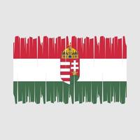 Hungary Flag Brush Vector