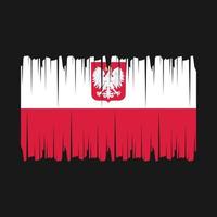 Poland Flag Brush Vector