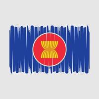 Asean Flag Brush Vector