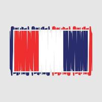 France Flag Brush Vector