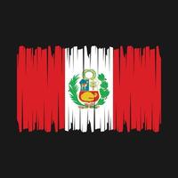 vector de pincel de bandera de perú