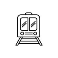 tren icono. contorno icono vector