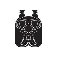 buceo gafas de protección icono símbolo, ilustración diseño modelo. vector