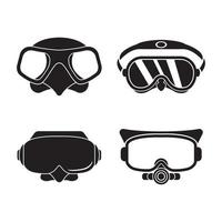 buceo gafas de protección icono símbolo, ilustración diseño modelo. vector