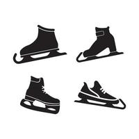 Ice skates icon symbol,illustration design template. vector