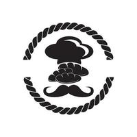 Bakery shop logo icon symbol ,illustration design template. vector