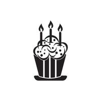 Birthday bread icon symbol,illustration design template. vector